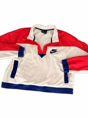 Nike Sportswear Retro Women's Color Block Cropped Fleece Half Zip Pullover
